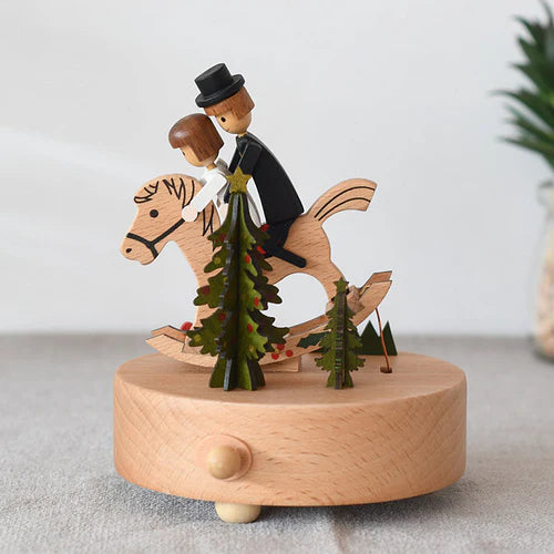 Boîte à Musique Cheval de Bois