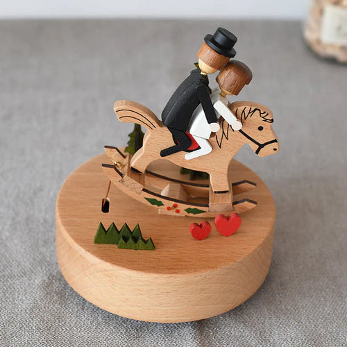 Boîte à Musique Cheval de Bois